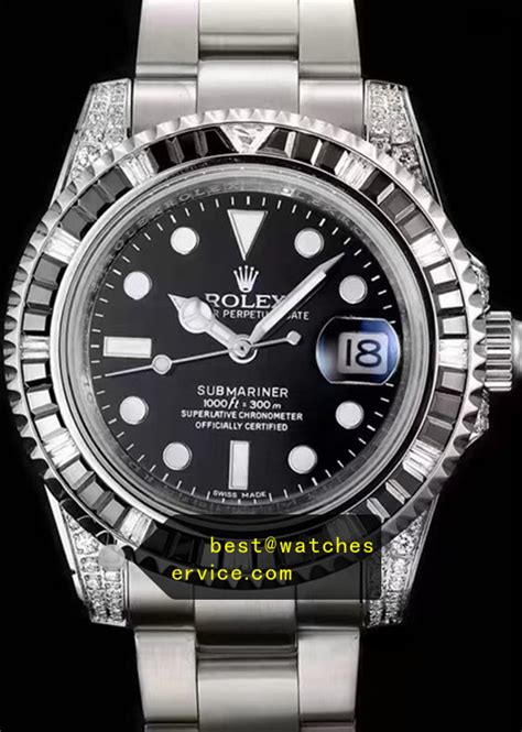 black diamond rolex replica